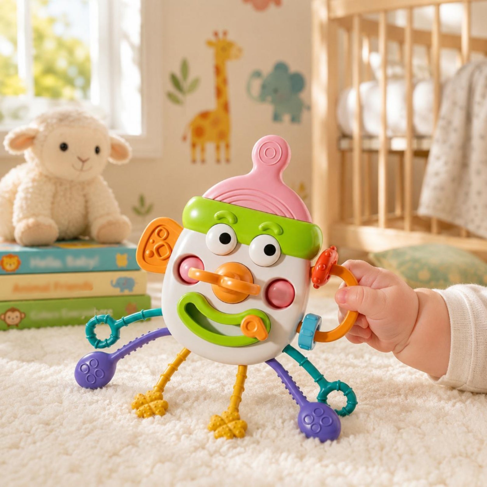 Bottle-Shaped Baby Sensory Toy Chewable for Infants