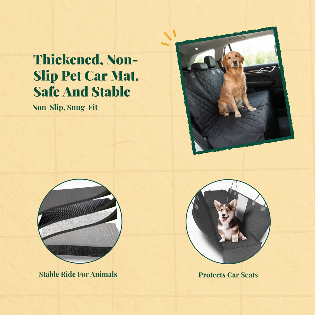 Dog Car Seat Cover, Waterproof, Non-Slip, Easy Clean, Luxury