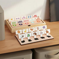 60 Pieces Cognitive Pairing Box Attention Training Color Shape Sorting Box