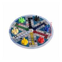Round Flying Chess Board Family Fun 6 Player Ludo Game Set Portable Circular Board Game for Kids, Party, Travel, Outdoor