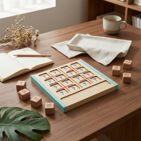 Sudoku Puzzle Game Set Wood Sudoku Board Paint Math Learning Toy for Preschoolers