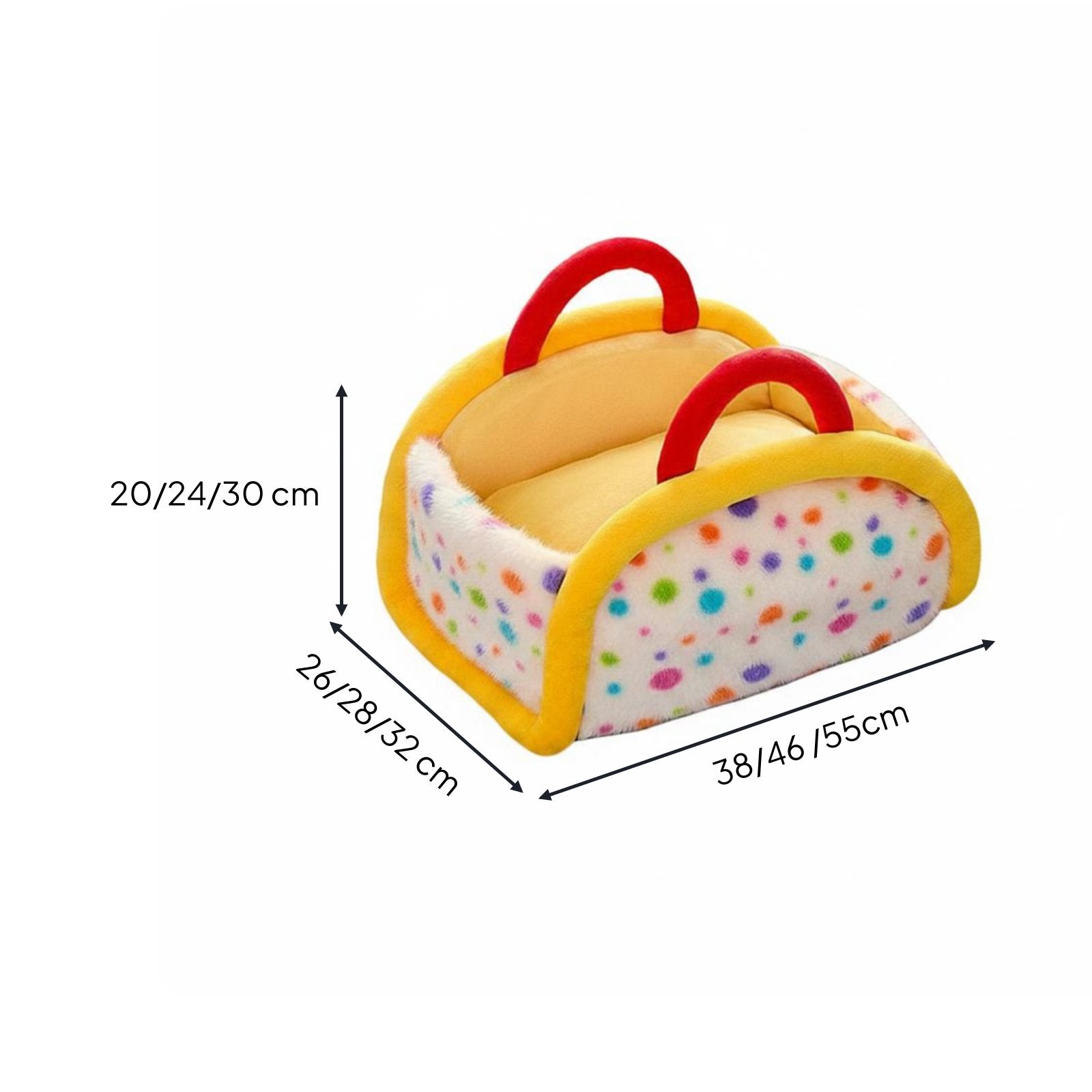 Semi Enclosed Pet Bed Year-Round Portable Pet Bed Warm for Car, Small Dogs