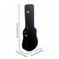 41 Inch Guitar Case Convex Top Hard Shell Guitar Case Zippered Lock Latch