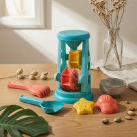 5 Pieces Sand Hourglass Structure Plastic Beach Toy Set Fine Movement Skills