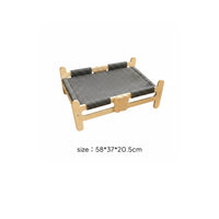 Wooden Feline Bed Gray Pet Furniture Breathable