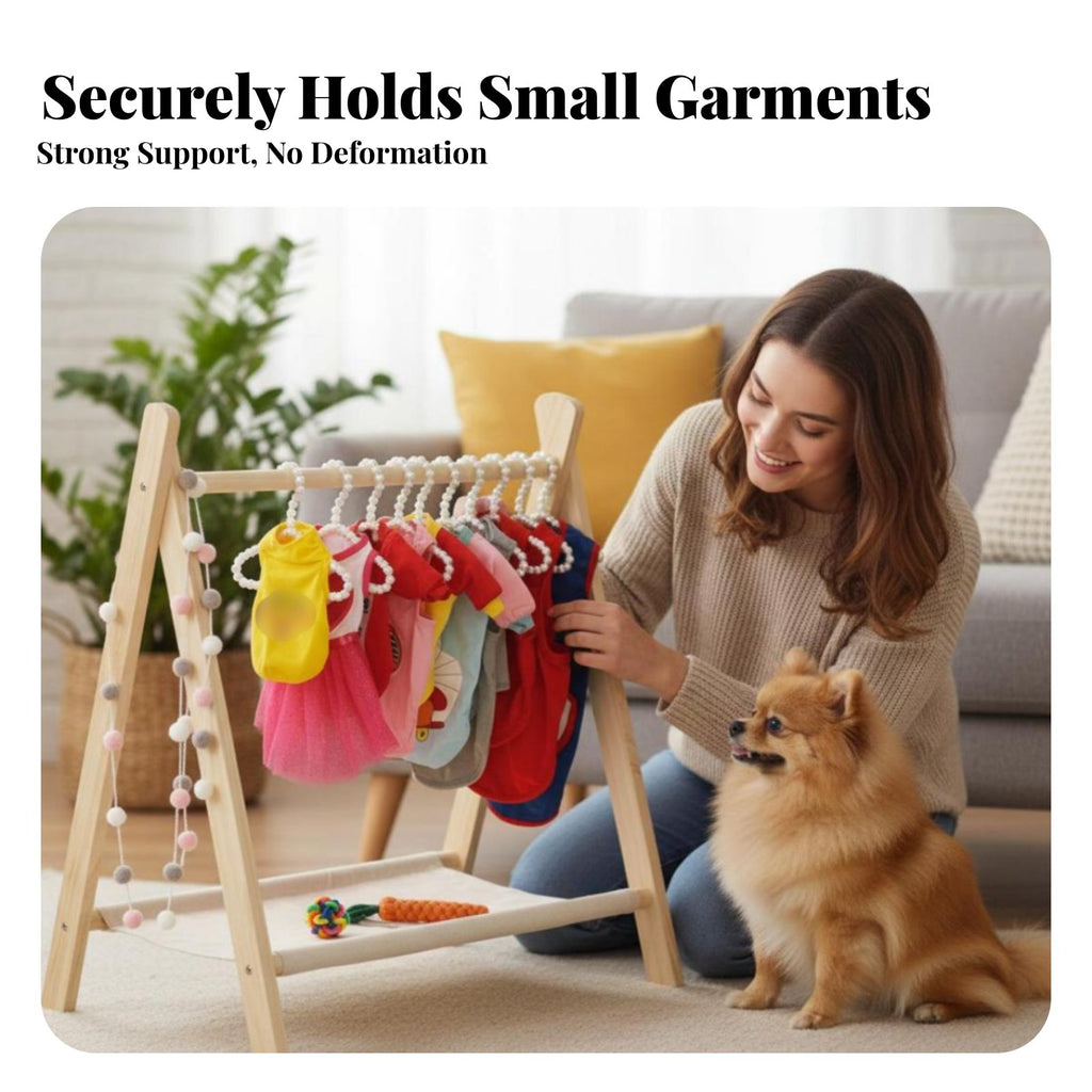 Miniature crystal Hanger Elegant design Pet Clothing Organizer ribbonknot Accent
