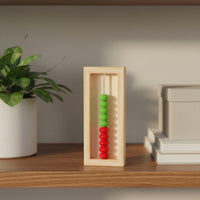 Single-Row Abacus Educational Horizontal Abacus Smooth Sliding Beads Bead Counter Toy for Preschoolers, Classroom