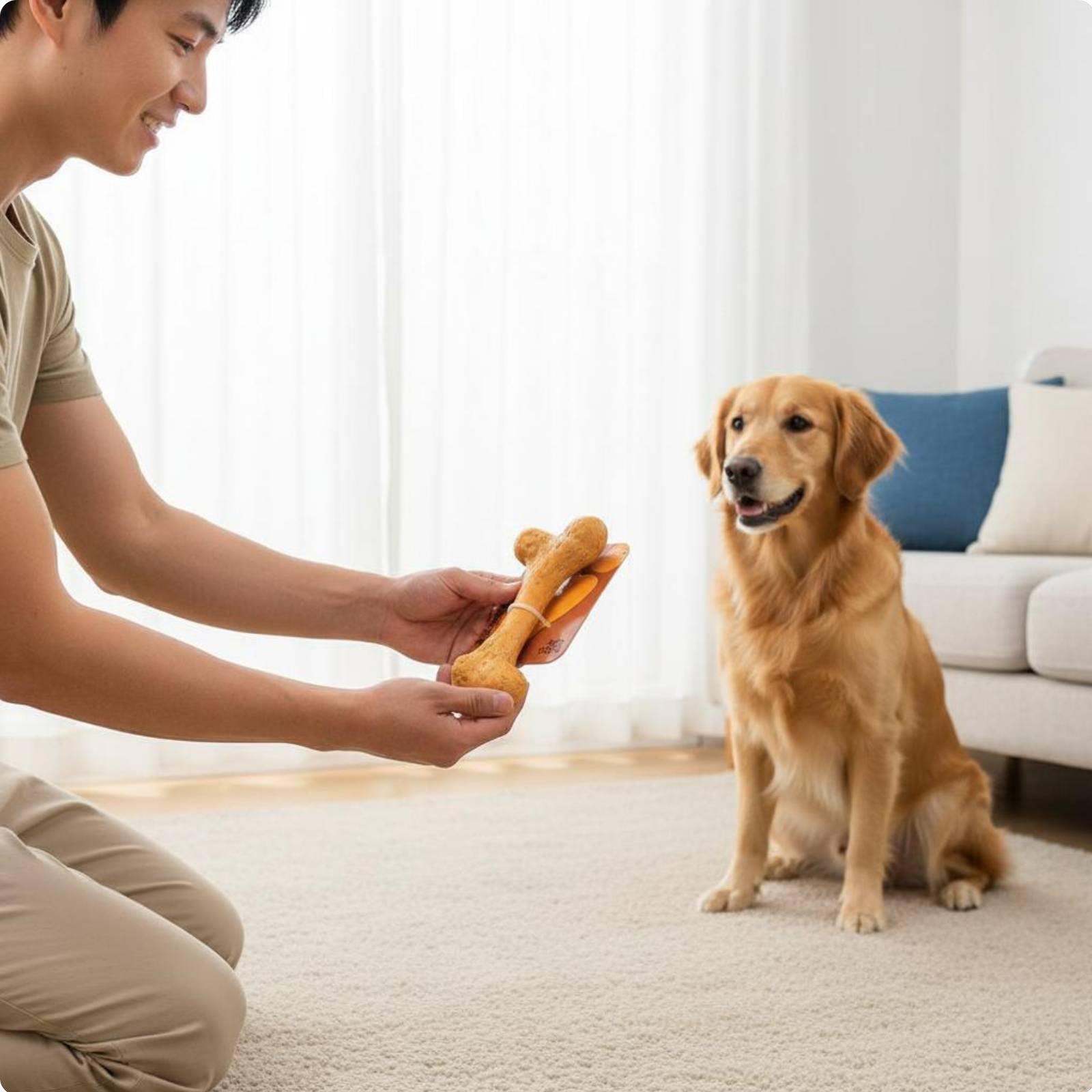 Beef Flavored Gnaw Bone Bite Resistant Dog Gnaw Bone Pet Supply Enrichment Toy for Training