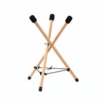 Folding Wooden Handpan Stand Stable Support Music Equipment Anti-Slip Feet