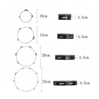 4 Pieces Black Tambourine Set Easy to Play Tambourine with Bells Clear Crisp Sound Musical Instrument for Kids, Dance Performance, Band Accompaniment