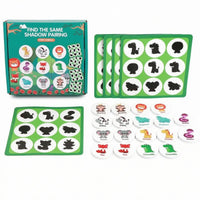 Creature Shadow Matching Game Cardboard Shadow Matching Cards Colorful