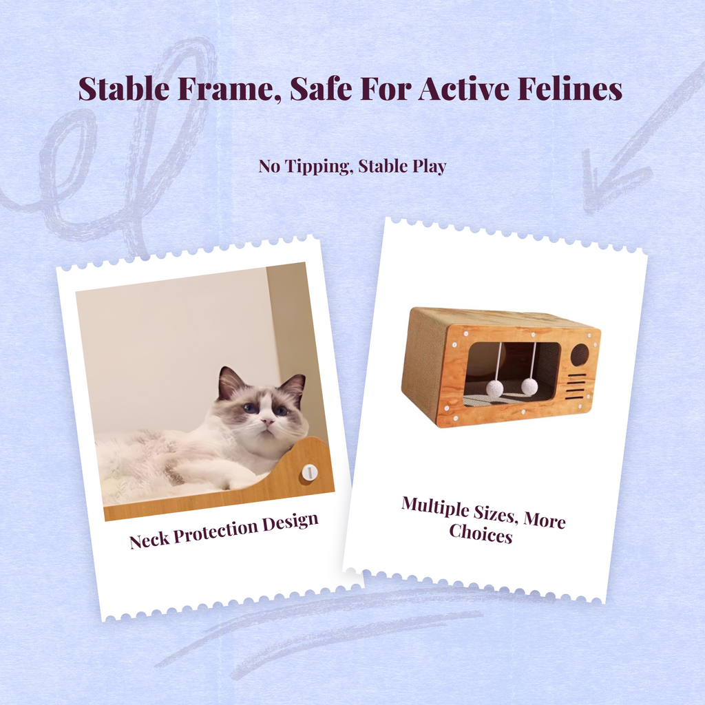 Cat Scratcher House, Upright Cat Bed, Climbing Mat in One