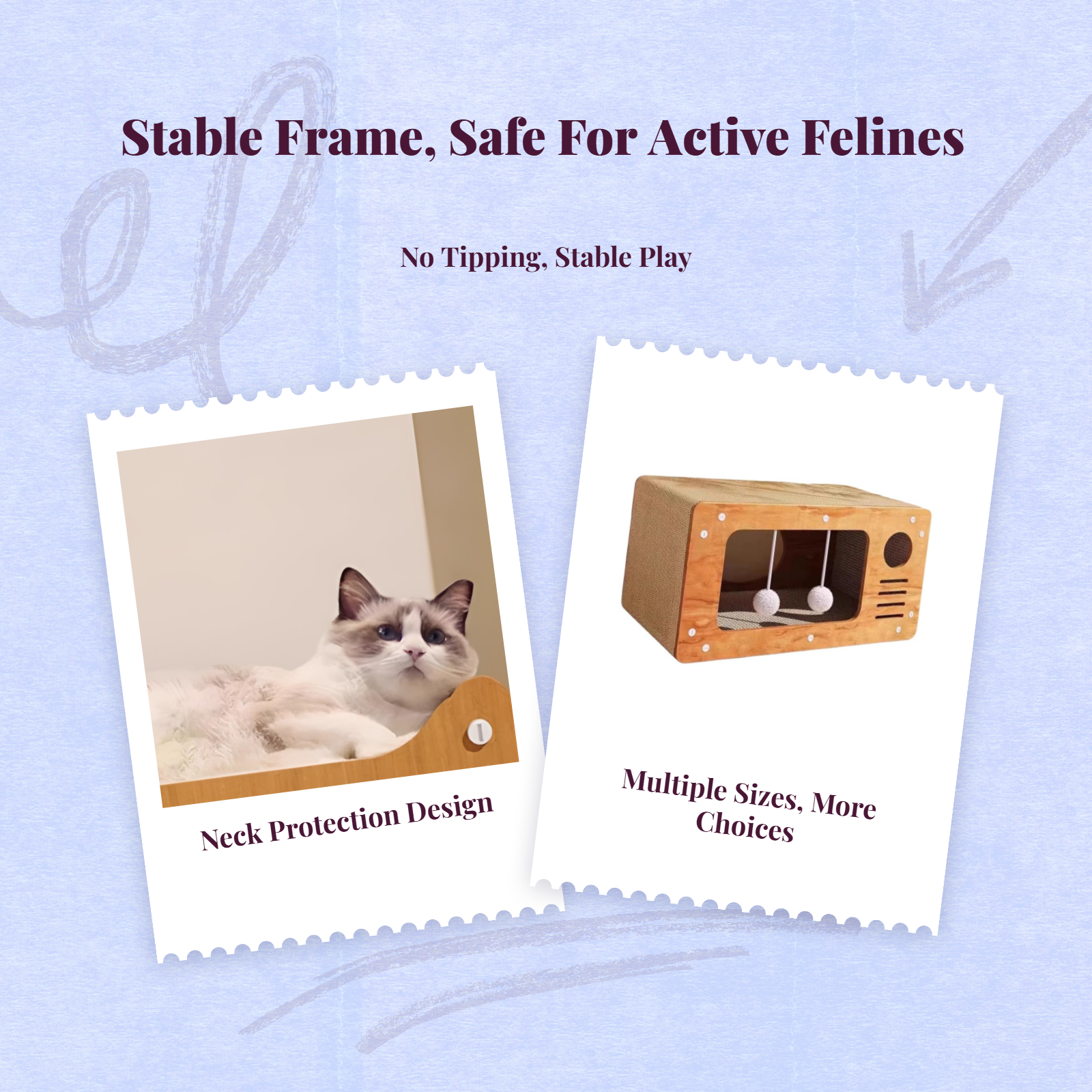 Cat Scratcher House, Upright Cat Bed, Climbing Mat in One