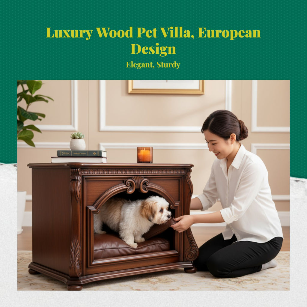 Sturdy wood indoor cat house