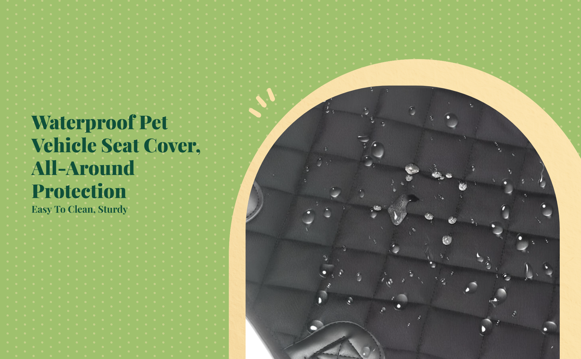 Dog Car Seat Cover, Waterproof, Non-Slip, Easy Clean, Luxury