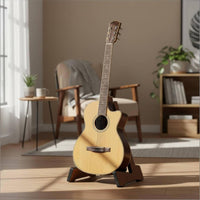 Wooden Guitar Stand Foldable Folding Guitar Stand Stable for Practice Room
