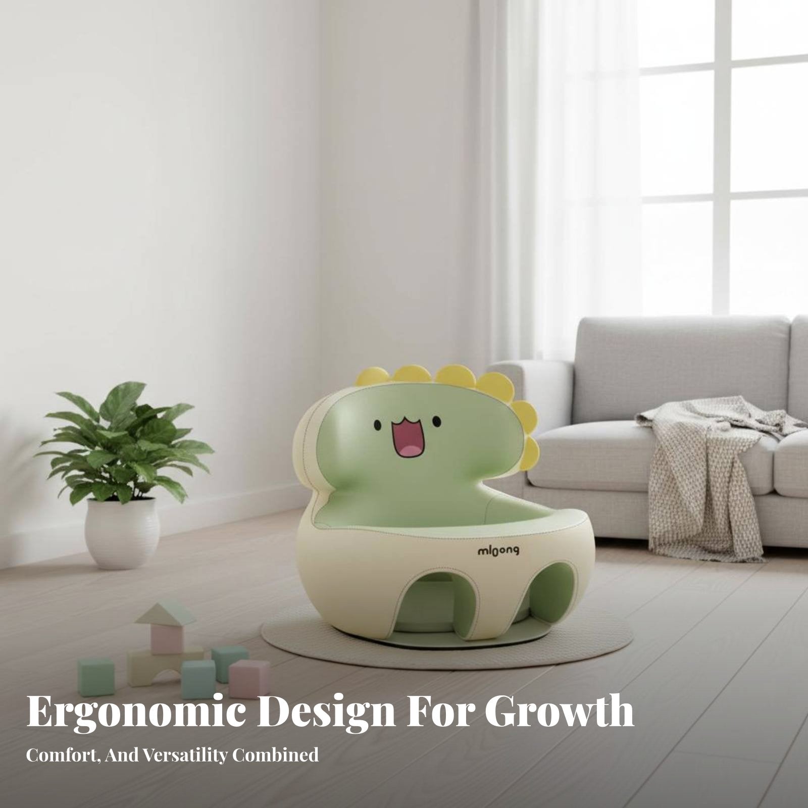 Inflatable avian Trainer Infant Floor Seat Builtinflatable inflation mechanism for Babies