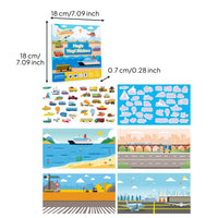 Reusable Sticker Book Educational Quiet Book Easy to Peel for Home