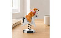 Shiba Inu Figurine Bead Collar Coiled Base Figurine Small