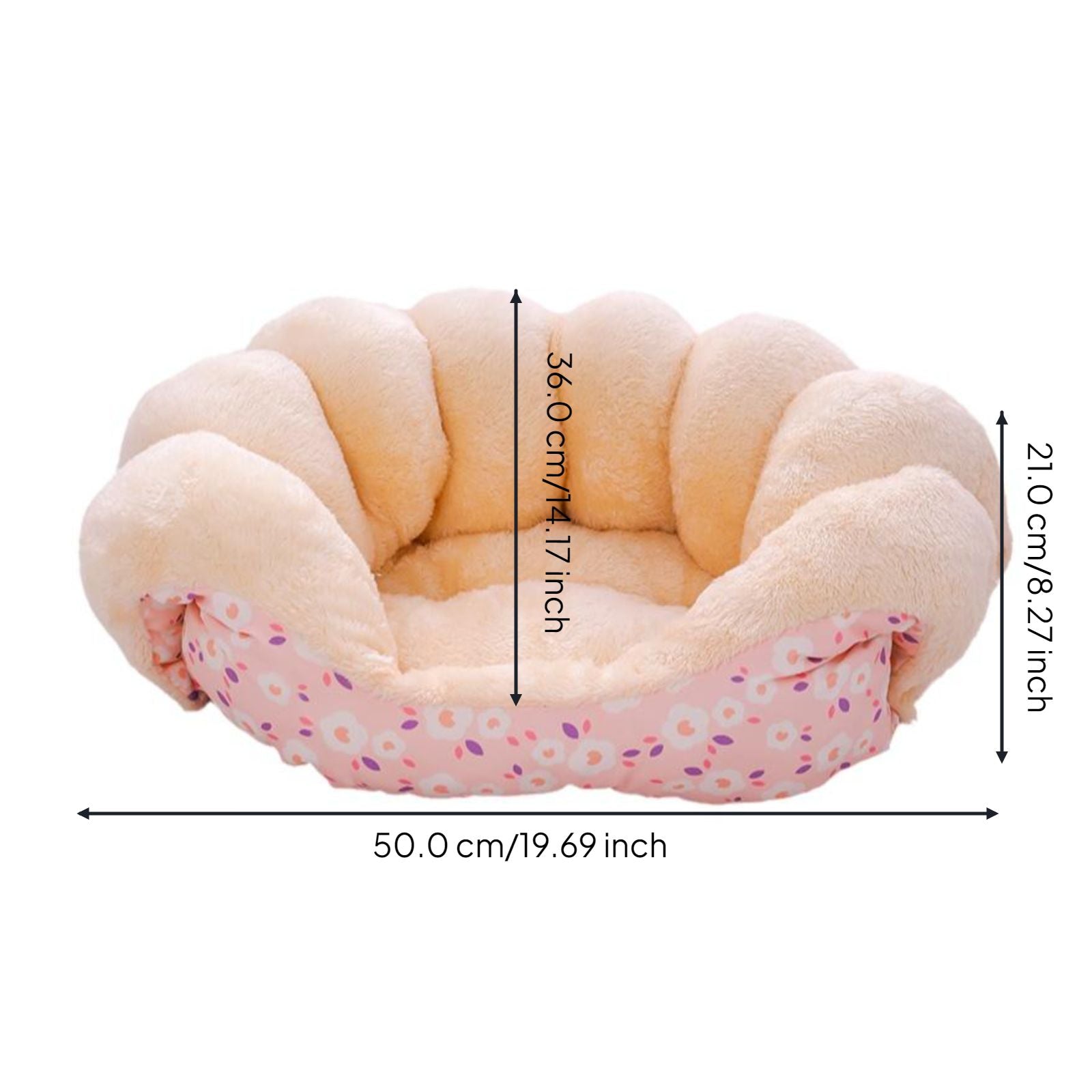 Cat Bed, Cozy Plush Sofa, Enclosed Dog Bed, Removable Pad