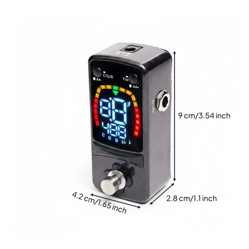 Chromatic Pedal Tuner Lightweight Mini Pedal Tuner Fast and Accurate Music Accessory for Guitarists, Stage, Rehearsal
