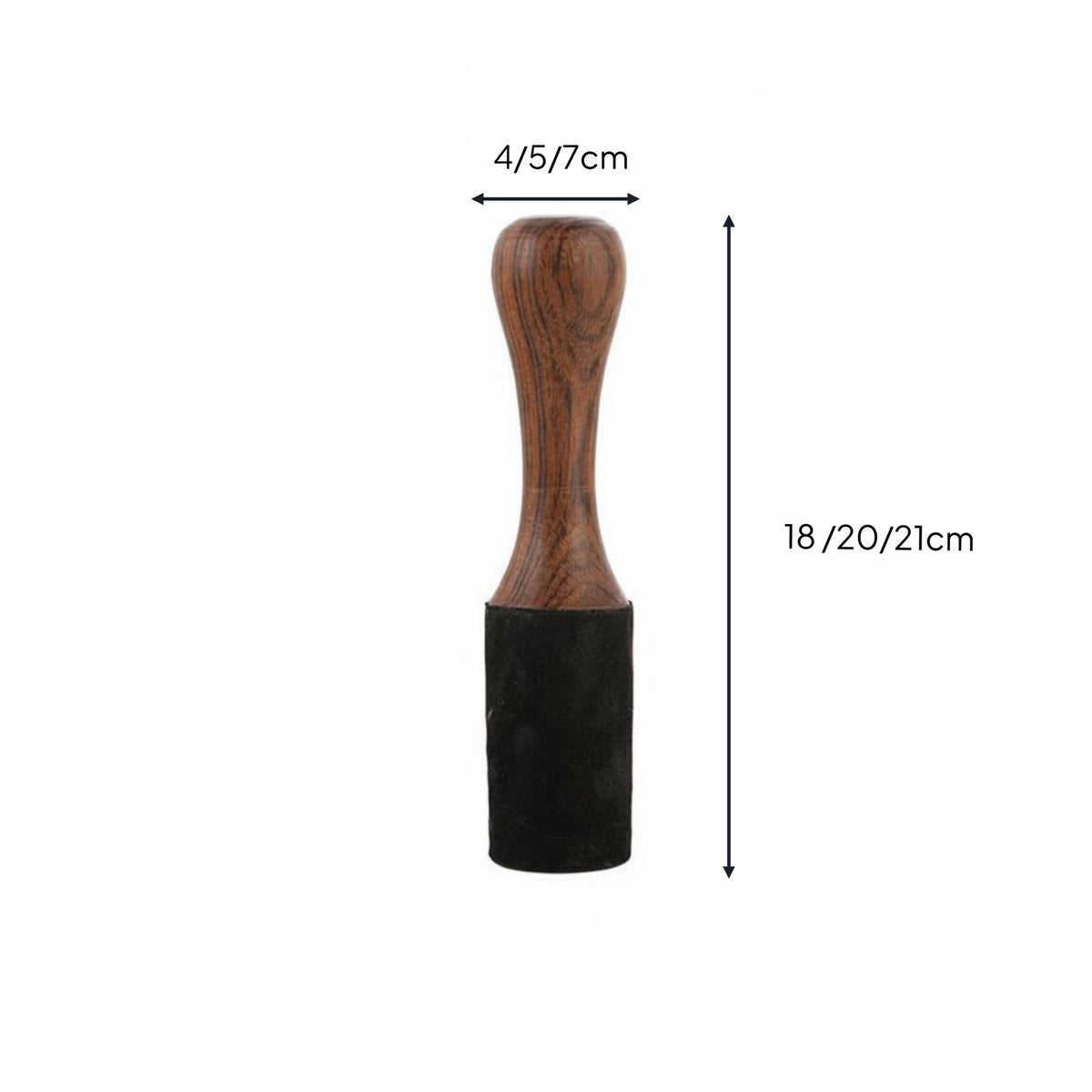 Tibetan Singing Bowl Mallet Solid Wood Suede Wrapped Mallet Deep Soothing Tones