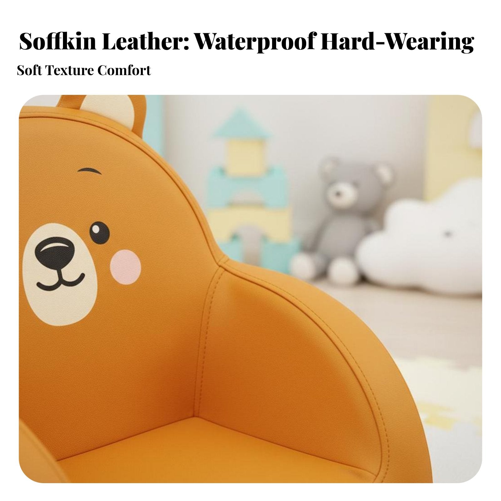 Upholstered child's Armchair Learn-to-Sit Support child's Club Chair for Parents