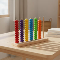 Color Sorting Abacus Educational Bead Counting Frame Glide Sliding for Babies