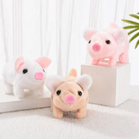 Walking Pig Toy Moving Tail Interactive Pig Toy Makes Sounds for Playroom, Kids