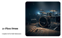 21 Pieces Cymbal Stand Felts and Sleeves Non-Slip Cymbal Pad Set Drum Maintenance Kit Easy Installation for Drummers