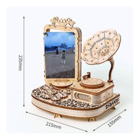 Camera Frame Model Retro Gramophone Model Gift for Young Crafters