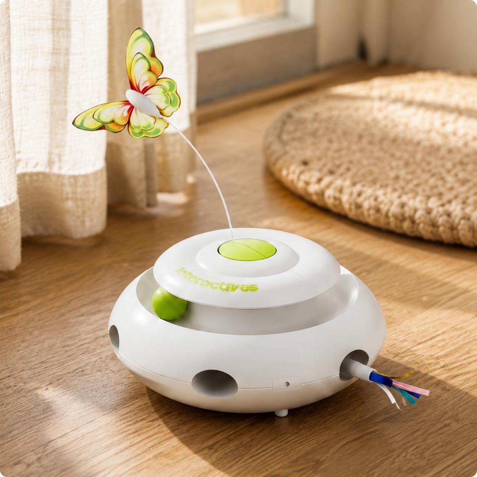 Interactive Feline Toy Multi-Feature Rolling Ball Feline Toy