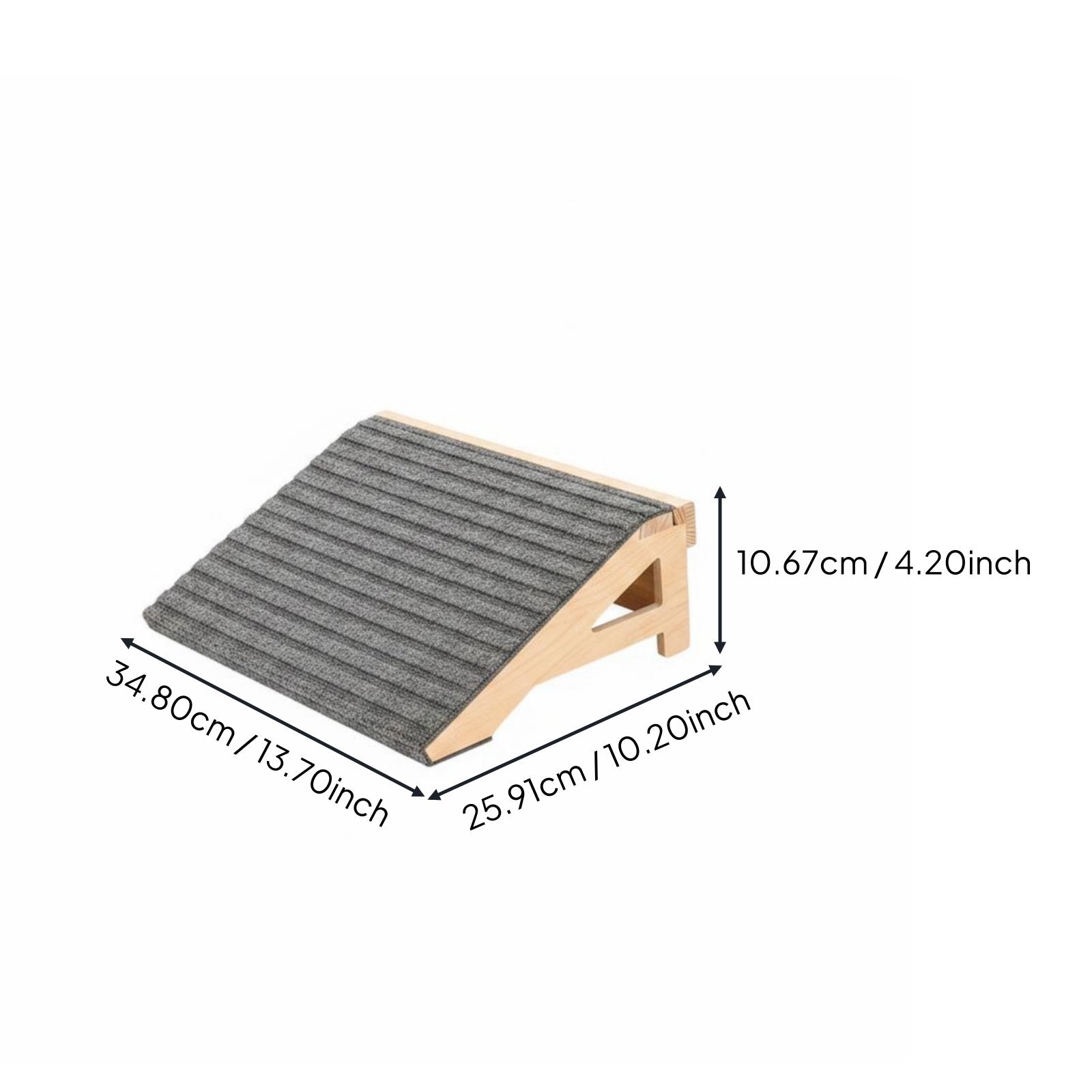 Wooden Dog Stairs Non-Slip Dog Ramp Stairs Soft Surface Mat for Young Dogs