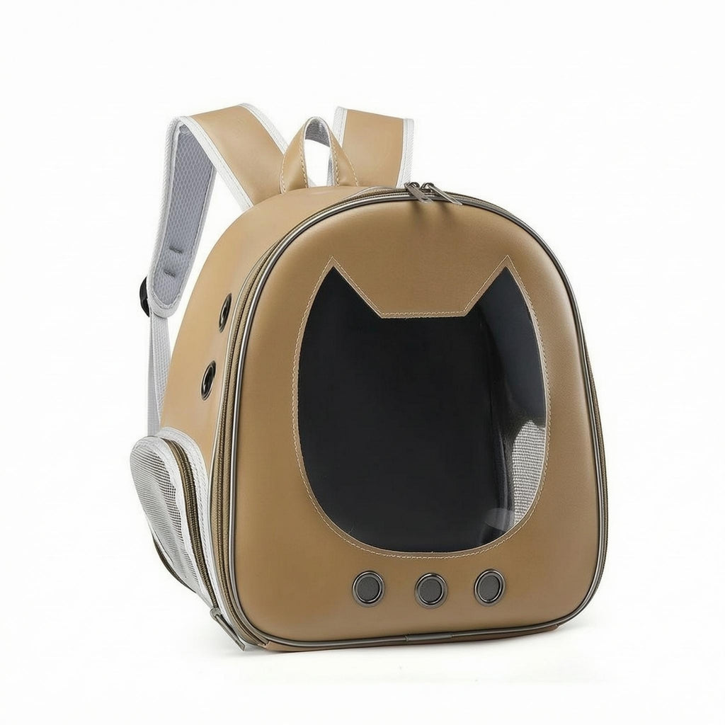 Cat Backpack Carrier Zip-Around Closure Pet Carrier Backpack Mesh Pockets