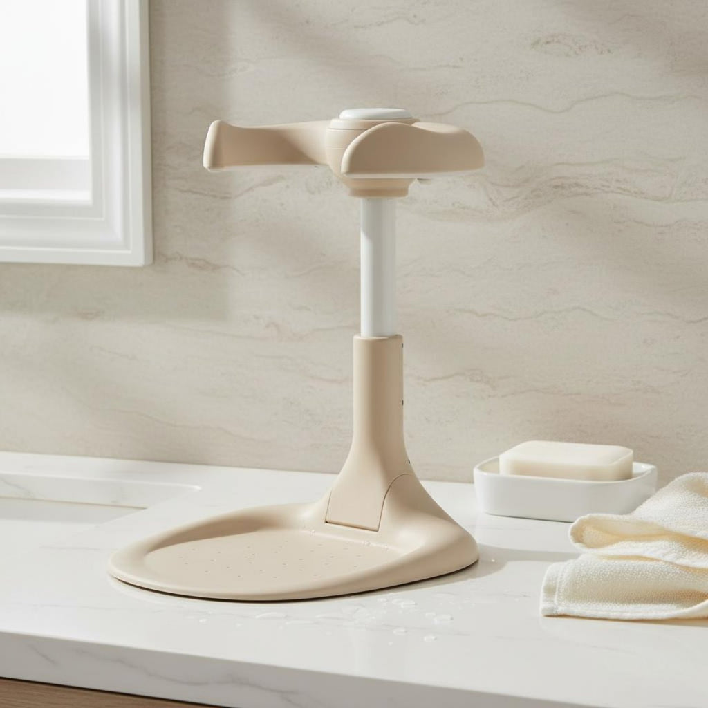 Adjustable Standing Support Anti-Slip Baby Bath Stand Stable Triangular Frame