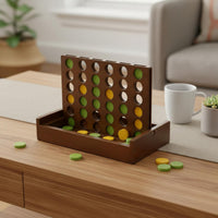 Four in a Row Game Educational Wooden Four in a Row Game Two Player for Classroom