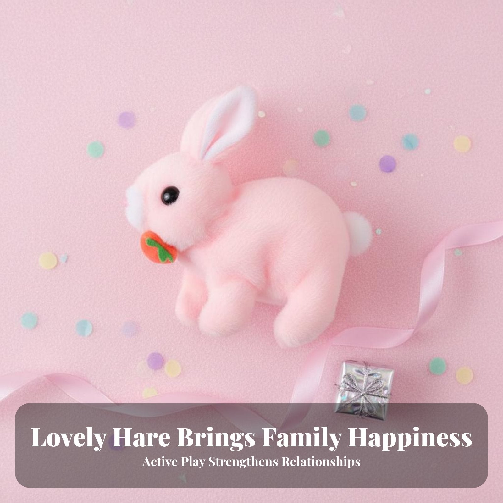 Wiggles Ears Electric Rabbit Toy With Sounds and Movements Walking Bunny Stuffed Toy Battery Operated for Girls, Toddlers