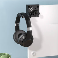 Clamp-on Monitor Headphone Stand Rotatable Design Monitor Clamp Headphone Hanger