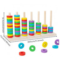 Hoop Toss Educational Toy Early Learning Wooden Hoop Toss Toy Smooth