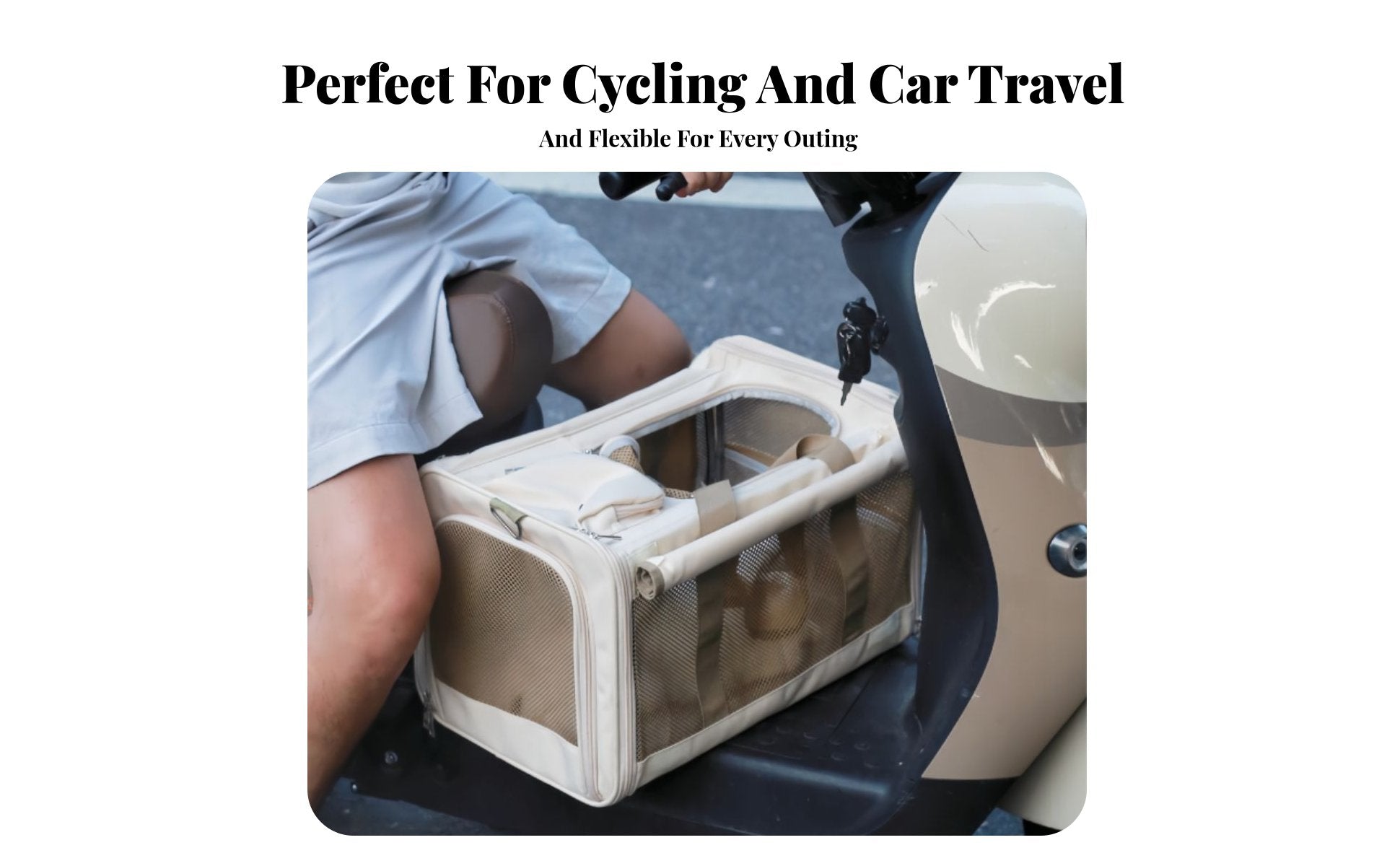 Soft-Sided Pet Tote Large Capacity Mesh Travel Bag for Pets Spacious Interior