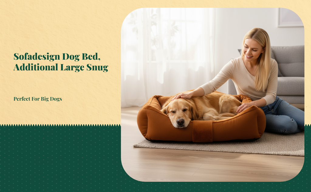 Orthopedic bed for large dogs, washable.