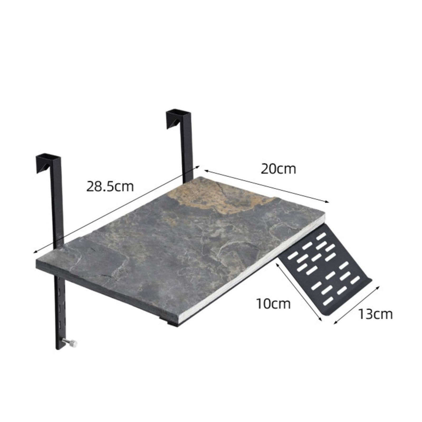 Wall Mounted Turtle Platform Natural Stone Look Turtle Basking Dock Space Saving