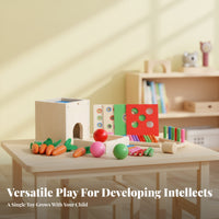 Multifunction Activity Box Fine Motor Skills Wooden Shape Sorter Cube