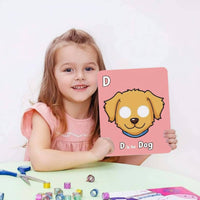 Creature Mask Flash Cards Colorful Design Creature Letter Set Cards Sturdy