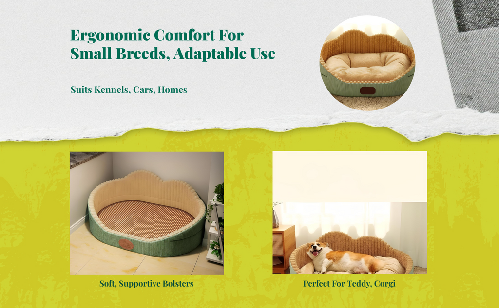 Dog Bed, Removable Cover, Quick-Dry Comfort Mat, Rectangle