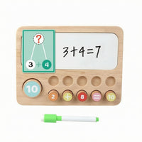 Alphabet Board Toy Educational Math Learning Board Removable Tokens for Children