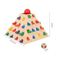 Educational Shape Matching Game Early Education Wooden Pyramid Sorter
