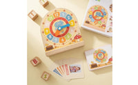 Wooden Clock Calendar Toy Multifunctional Children's Clock Board Movable Hands