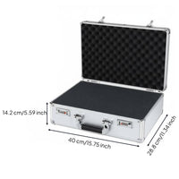 Aluminum Hard Case with Foam Heavy Duty Locking Metal Briefcase Shockproof
