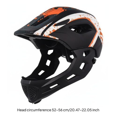 Children's Full Coverage Face Helmet Expanded Polystyrene Foam Shell Children Bike Helmet Breathable Protection for Skateboarding